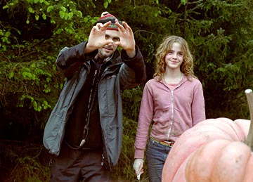 Alfonso Cuarón et Emma Watson (Hermione)
